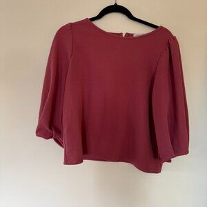 Green Envelope Balloon Sleeve Blouse - Size Large